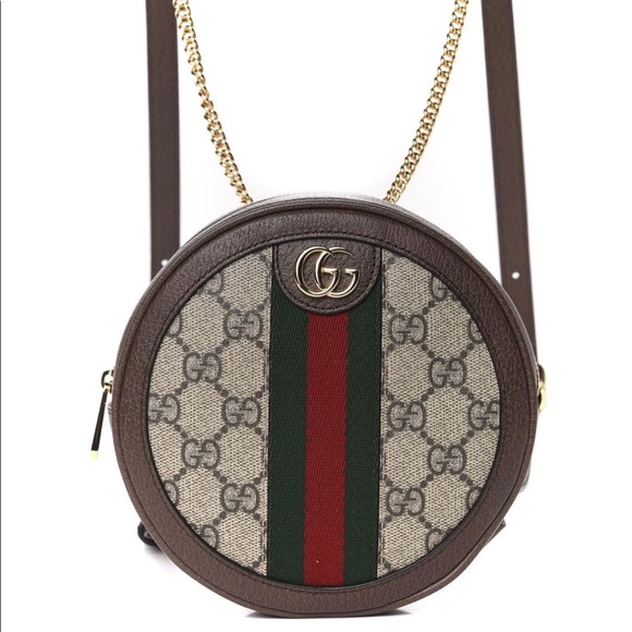 Gucci GG Marmont Mini Ophidia GG Supreme Logo Web Round Fanny Pack Backpack - Picture 6 of 14